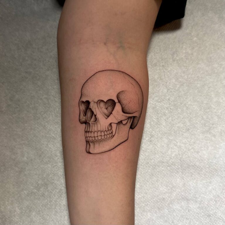 skull heart tattoo