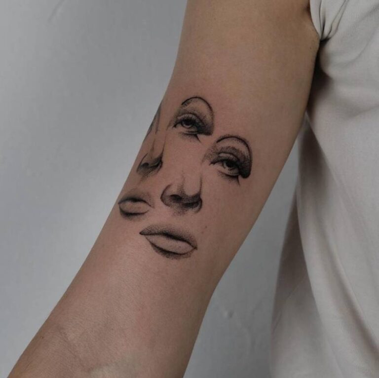two face tattoo